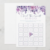 Floral Vrijgezellenfeest Bingo Game Uitnodiging (Voorkant / Achterkant)