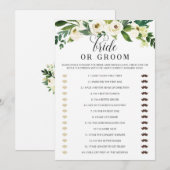 Floral Vrijgezellenfeest bruid of bruidegom spel Bedankkaart (Voorkant / Achterkant)