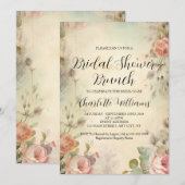 Floral Vrijgezellenfeest Brunch  stijl Kaart (Voorkant / Achterkant)