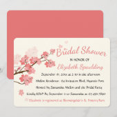 Floral Vrijgezellenfeest Cherry Blossom Pink Flowe Kaart (Voorkant / Achterkant)