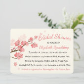 Floral Vrijgezellenfeest Cherry Blossom Pink Flowe Kaart (Staand voorkant)