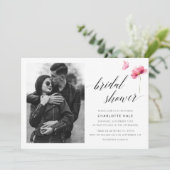 Floral Vrijgezellenfeest Custom Photo Kaart (Staand voorkant)