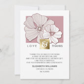 Floral Vrijgezellenfeest Dank je wel fotokaarten Bedankkaart (Voorkant)