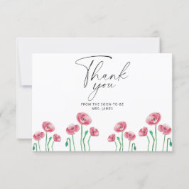 Floral vrijgezellenfeest dank je wel kaart