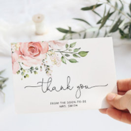 Floral vrijgezellenfeest dank je wel kaart