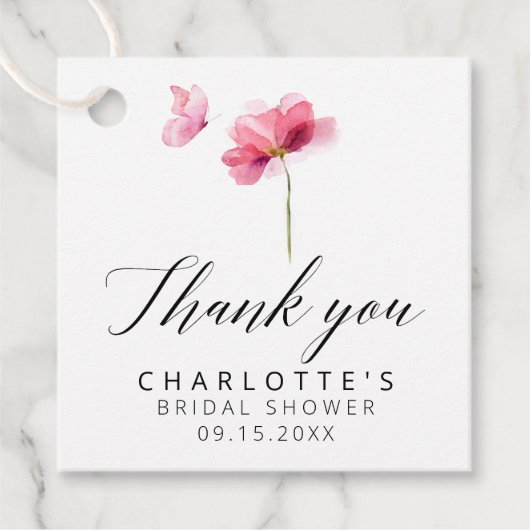 Floral Vrijgezellenfeest dank u Bedankjes Labels (Voorkant)