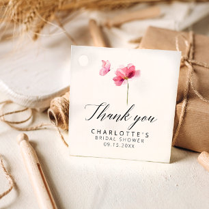 Floral Vrijgezellenfeest dank u Bedankjes Labels