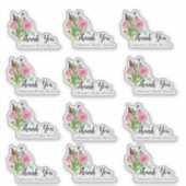 Floral Vrijgezellenfeest dank u set Sticker (Voorkant)