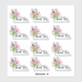 Floral Vrijgezellenfeest dank u set Sticker (Vel)