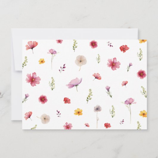 Floral Vrijgezellenfeest Datum Nacht Ideeën Kaart (Achterkant)