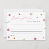 Floral Vrijgezellenfeest Datum Nacht Ideeën Kaart (Voorkant)