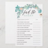 Floral Vrijgezellenfeest Game Zoek de gast (Voorkant / Achterkant)