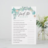 Floral Vrijgezellenfeest Game Zoek de gast (Staand voorkant)