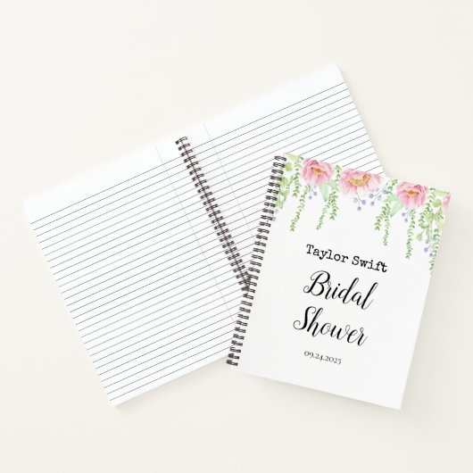 Floral Vrijgezellenfeest Gift List Notitieboek (Binnen)
