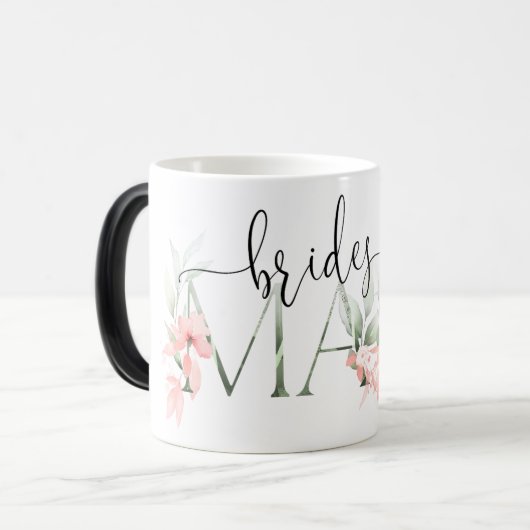 Floral Vrijgezellenfeest Gifts Bruidsmeisje Gift Magische Mok (Voorkant links)