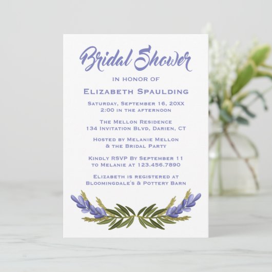 Floral Vrijgezellenfeest Gold en witte bladeren &  Kaart (Staand voorkant)