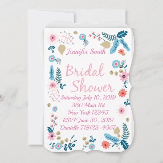  Floral Vrijgezellenfeest Kaart (Voorkant)