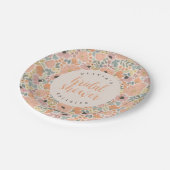 Floral Vrijgezellenfeest Papieren Bordje (Gekanteld)