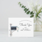 Floral Vrijgezellenfeest per post Dank u Briefkaar Briefkaart (Staand voorkant)