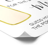 Floral Vrijgezellenfeest raad eens hoeveel kurken  Poster (Hoek)