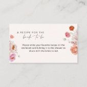 Floral Vrijgezellenfeest Recept Informatiekaartje (Voorkant)