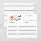 Floral Vrijgezellenfeest Recipe card (Voorkant / Achterkant)