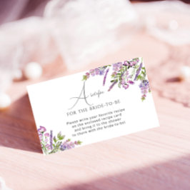 Floral Vrijgezellenfeest Recipe Enclosure Card Informatiekaartje