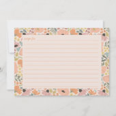 Floral Vrijgezellenfeest Recipe Kaart (Voorkant)