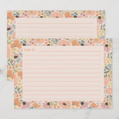 Floral Vrijgezellenfeest Recipe Kaart (Voorkant / Achterkant)