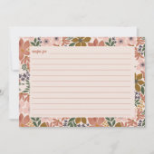 Floral Vrijgezellenfeest Recipe Kaart (Voorkant)