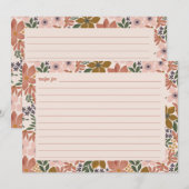 Floral Vrijgezellenfeest Recipe Kaart (Voorkant / Achterkant)