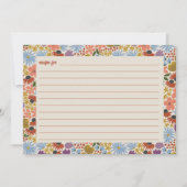 Floral Vrijgezellenfeest Recipe Kaart (Voorkant)