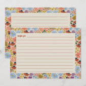 Floral Vrijgezellenfeest Recipe Kaart (Voorkant / Achterkant)