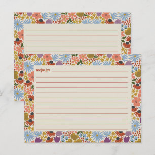 Floral Vrijgezellenfeest Recipe Kaart