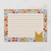 Floral Vrijgezellenfeest Recipe Kaart (Achterkant)