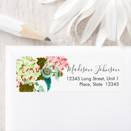 Floral | VRIJGEZELLENFEEST | Retouradreslabels Etiket (Insitu)