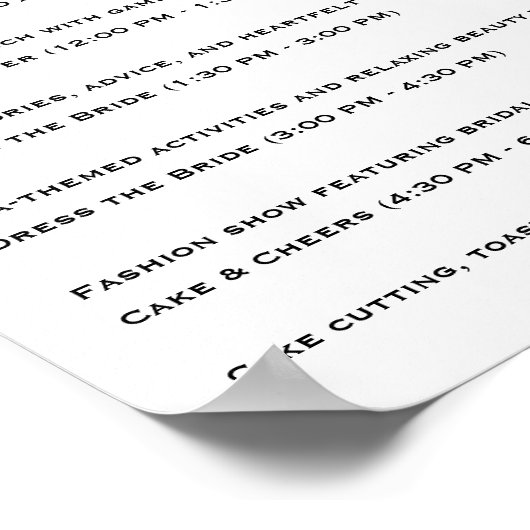 Floral Vrijgezellenfeest Route 🌸 Plan Poster (Hoek)