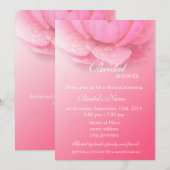 Floral vrijgezellenfeest, roze waterlelie kaart (Voorkant / Achterkant)