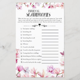 Floral Vrijgezellenfeest Scattergories Game