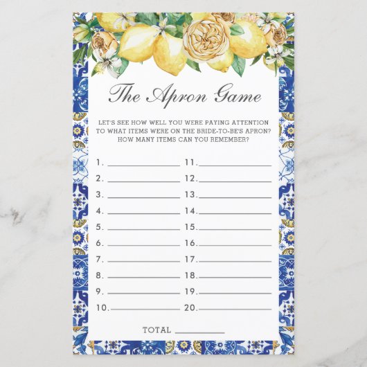 Floral Vrijgezellenfeest Schort (Voorkant)