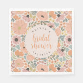 Floral Vrijgezellenfeest Servet (Voorkant)