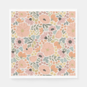 Floral Vrijgezellenfeest Servet