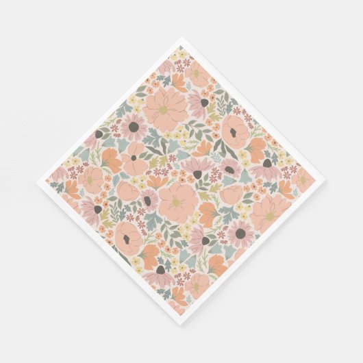 Floral Vrijgezellenfeest Servet (Hoek)