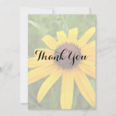 Floral Vrijgezellenfeest Single Rudbeckia Foto Aan Bedankkaart (Voorkant)