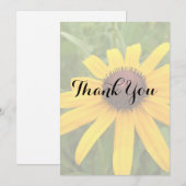 Floral Vrijgezellenfeest Single Rudbeckia Foto Aan Bedankkaart (Voorkant / Achterkant)