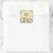 Floral Vrijgezellenfeest Single Rudbeckia Foto Vierkante Sticker (Tas)