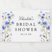 Floral Vrijgezellenfeest Sparkling Wijnetiket (Enkel label)