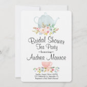 Floral Vrijgezellenfeest Tea Party Custom Invitati Kaart (Voorkant)