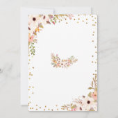 Floral Vrijgezellenfeest Tea Party Invitation Kaart (Achterkant)