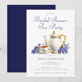 Floral Vrijgezellenfeest Tea Party Kaart (Voorkant / Achterkant)